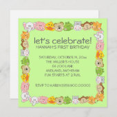 Kindergeburtstag-Party Einladungen (Vorne/Hinten)