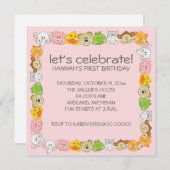 Kindergeburtstag-Party Einladungen (Vorne/Hinten)