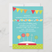 Kindergeburtstag Party Einladungen (Candy Theme) (Vorderseite)