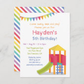 Kindergeburtstag-Party Einladungen des Spielplatze (Vorne/Hinten)