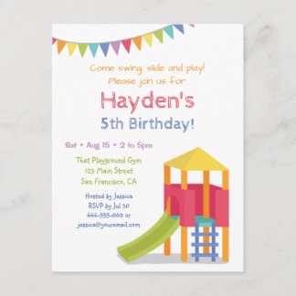 Kindergeburtstag-Party Einladungen des Spielplatze