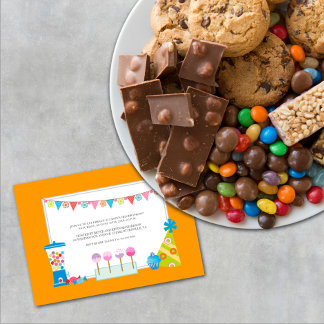 Kindergeburtstag-Party Einladungen {Süßigkeiten-Bu