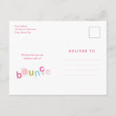 Kindergeburtstag-Party Einladungspostkarte (Rückseite)