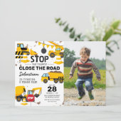 Kindergeburtstag-Party-Foto Einladung (Stehend Vorderseite)