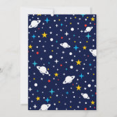 Kindergeburtstag-Party-Foto für den Weltraum abbre Einladung (Rückseite)