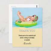 Kindergeburtstag Party Foto Vielen Dank Postkarte (Vorne/Hinten)