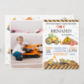 Kindergeburtstag-Party für den Bau von Dump Einladung (Vorne/Hinten)