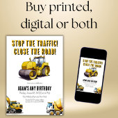 Kindergeburtstag-Party für den Bau von Dump Einladung