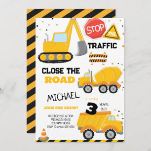 Kindergeburtstag-Party für den Bau von Dump Einladung