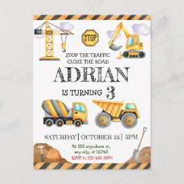 Kindergeburtstag-Party für den Bau von Dump Postkarte