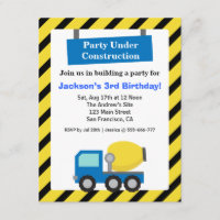 Kindergeburtstag-Party für den Bau von LKW-Mischfa