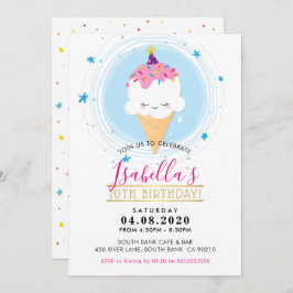 KINDERGEBURTSTAG PARTY INVITE kawaii Eiskronen Einladung
