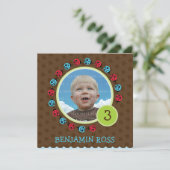 KINDERGEBURTSTAG PARTY INVITE niedlicher Ladybird- Einladung (Stehend Vorderseite)