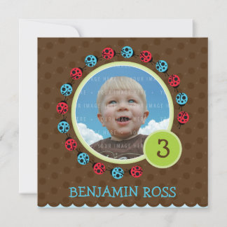 KINDERGEBURTSTAG PARTY INVITE niedlicher Ladybird- Einladung
