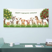 Kindergeburtstag Party Landtiere für Junge Banner (Messe)