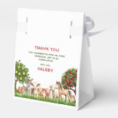 Kindergeburtstag Party Landtiere für Mädchen Geschenkschachtel (Rückseite)