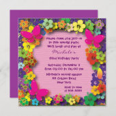 Kindergeburtstag Party: Mein Geheimgarten Einladung (Vorne/Hinten)