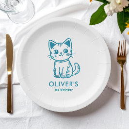 Kindergeburtstag Party mit Farbkätzchen Pappteller