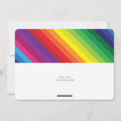 KINDERGEBURTSTAG PARTY Moderner, farbenfroher Rege Einladung (Rückseite)