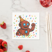 Kindergeburtstag Party Napkin - Thema Roter Robote Serviette (Beispiel)