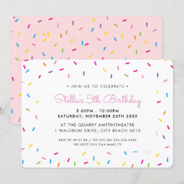 KINDERGEBURTSTAG PARTY niedliche bunt helle Sprink Einladung