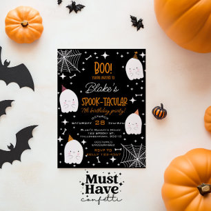 Kindergeburtstag-Party Niedliche Geister Feiertagskarte