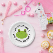 Kindergeburtstag Party Personalisiert Frosch Pappteller (Party)