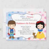 Kindergeburtstag-Party Prinz-Prinzessin Invitation Einladung (Vorderseite)