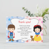 Kindergeburtstag-Party Prinz-Prinzessin Thank You Dankeskarte (Stehend Vorderseite)