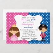 Kindergeburtstag-Party Prinzessin-Pirate Einladung (Vorne/Hinten)