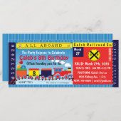 Kindergeburtstag Party Reiseteilschein Einladung (Vorne/Hinten)