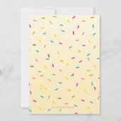 KINDERGEBURTSTAG PARTY Retro-Eis-Kegel gelb Einladung (Rückseite)