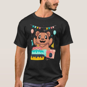 Kindergeburtstag Party Süße Tier Grizzlybär T-Shirt