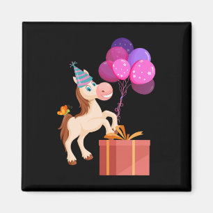 Kindergeburtstag Party Süße Tier Reitpferd Reitspo Magnet