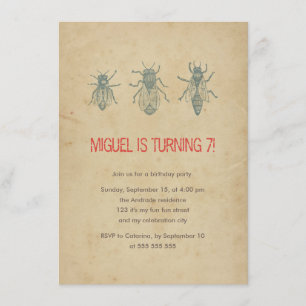 Kindergeburtstag-Party-Vintage Einladung