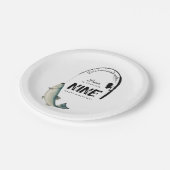 Kindergeburtstag-Party zum Thema Fischfang Pappteller (Schrägansicht)