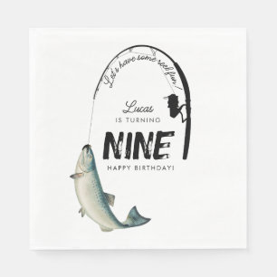Kindergeburtstag-Party zum Thema Fischfang Serviette
