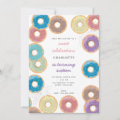 Kindergeburtstag "Pastel Donuts & Sprinkles" Einladung (Vorderseite)