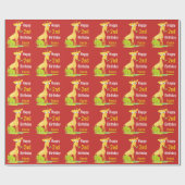 Kindergeburtstag-personalisierte KindWatercoler Geschenkpapier (Flach)