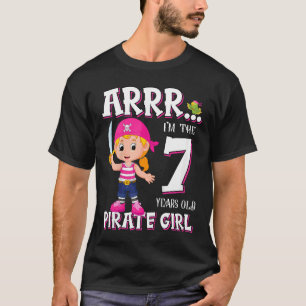 Kindergeburtstag Pirate Girl 7 Jahre alter Pirate T-Shirt