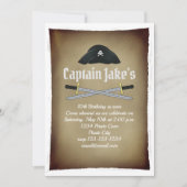 Kindergeburtstag Pirate Party Karte Niedlich Whims (Vorderseite)