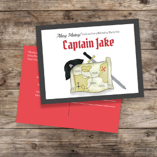 Kindergeburtstag Pirate Treasure Karte