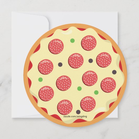 Kindergeburtstag Pizza Party Einladung (Rückseite)