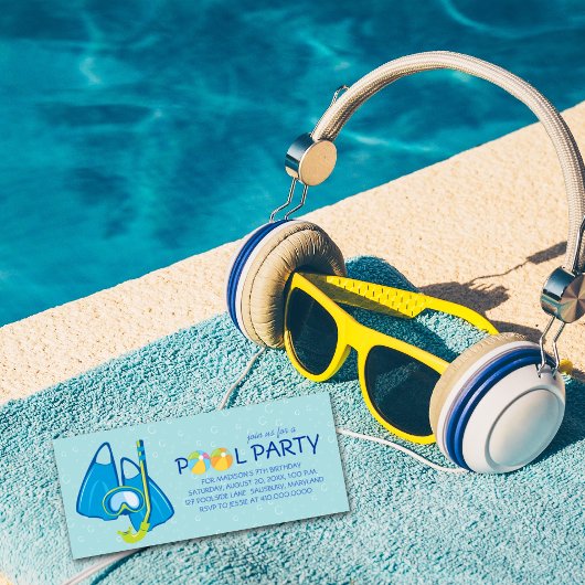 Kindergeburtstag Pool Party Einladungen