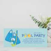 Kindergeburtstag Pool Party Einladungen (Stehend Vorderseite)
