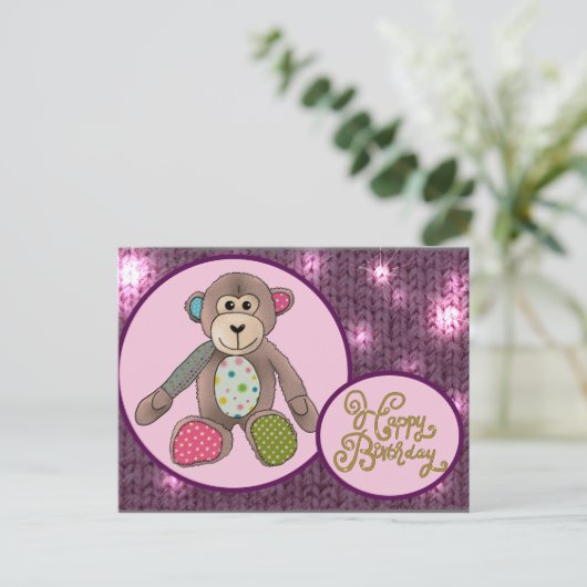 Kindergeburtstag Postkarte (Stehend Vorderseite)