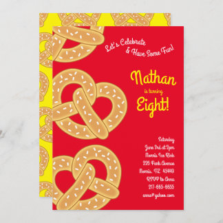 Kindergeburtstag-Prätzel-Party Einladung