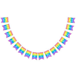 Kindergeburtstag Rainbow Party Banner