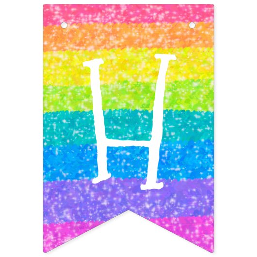 Kindergeburtstag Rainbow Party Banner (Zweite Fahne)