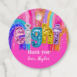 Kindergeburtstag Rainbow Party Design Geschenkanhänger